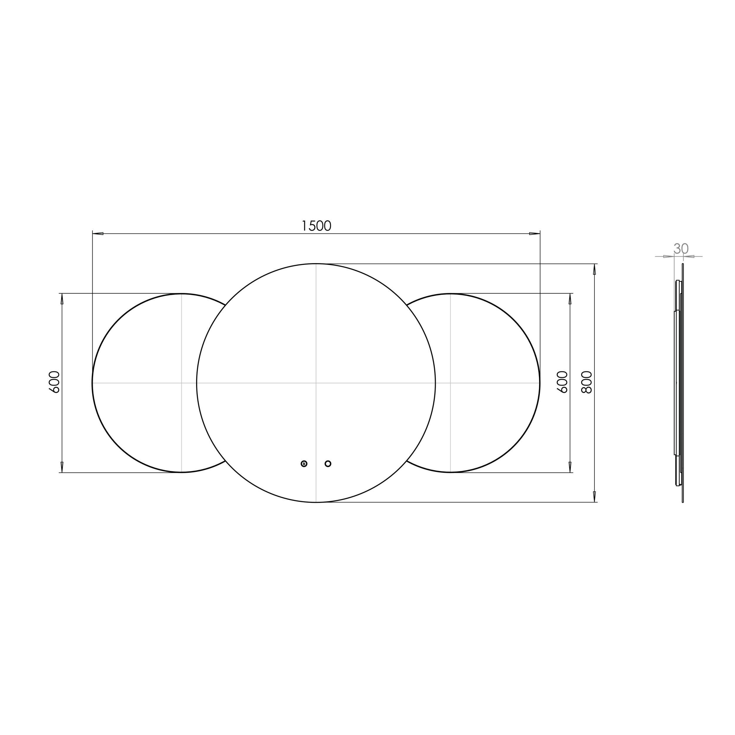  Illuminated mirror LED 150 cm