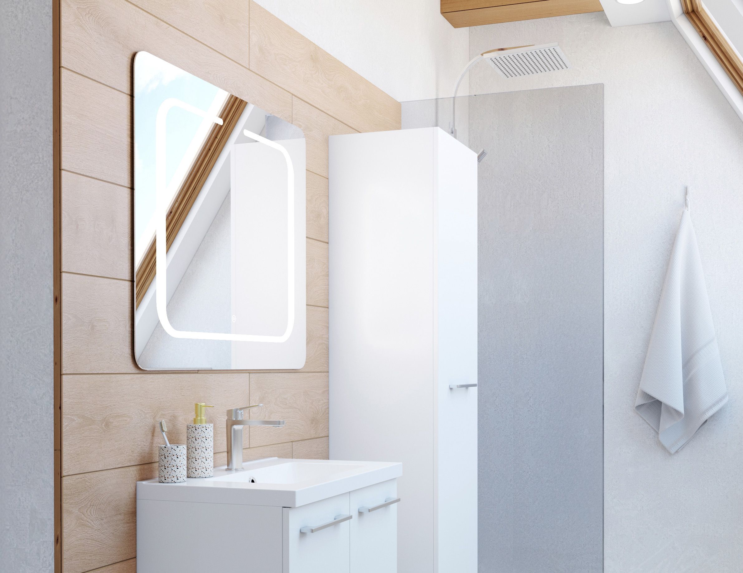  Illuminated mirror LED 60 cm