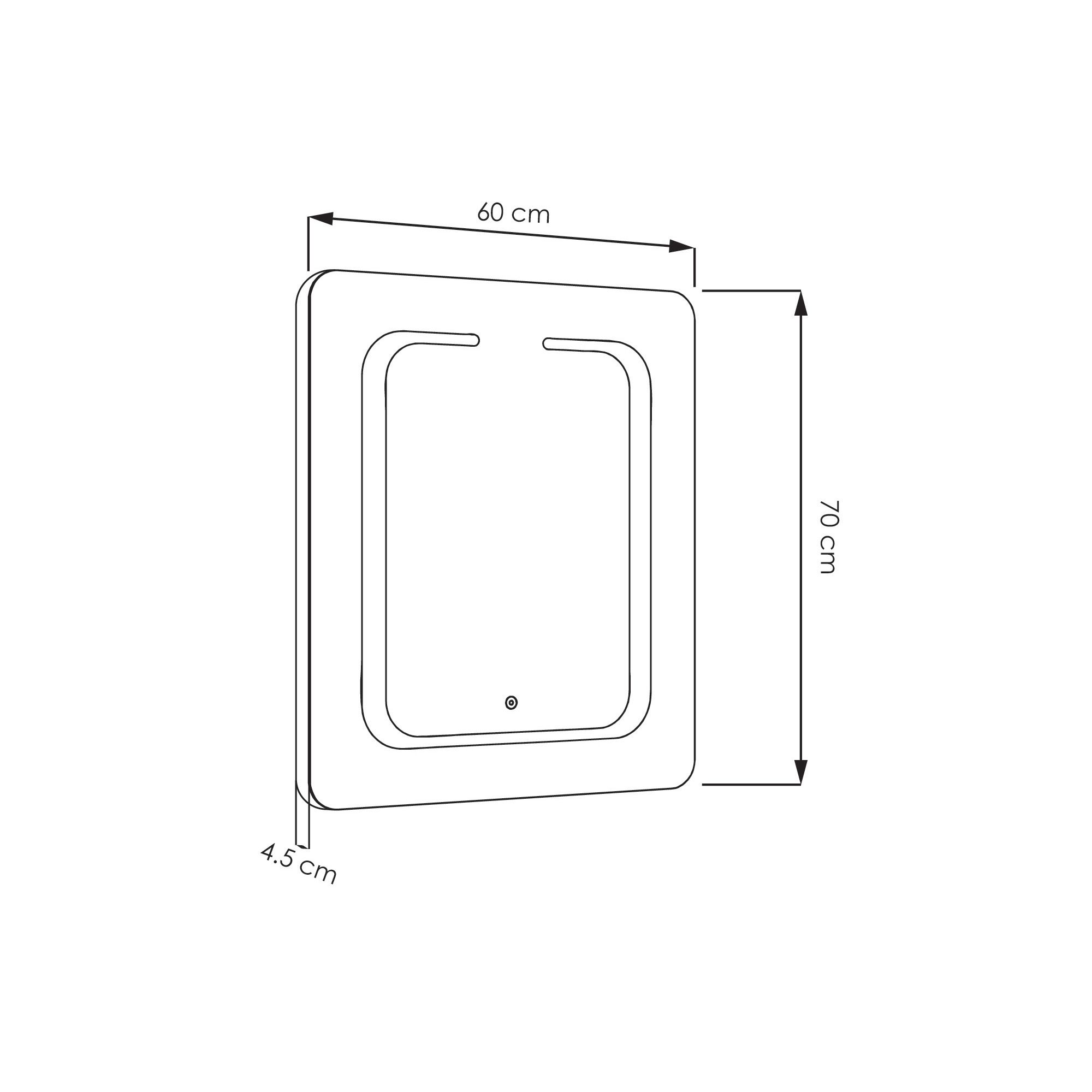  Illuminated mirror LED 60 cm