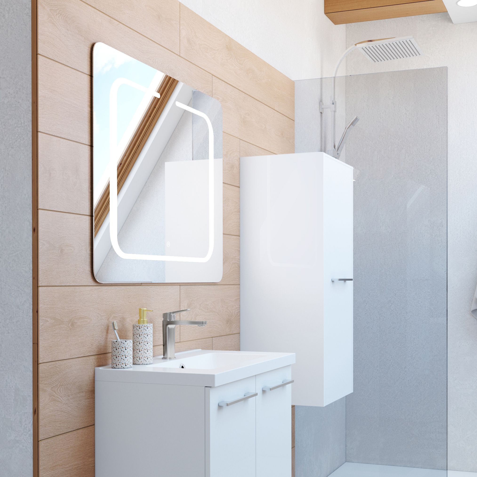  Miroir éclairant LED 80 cm