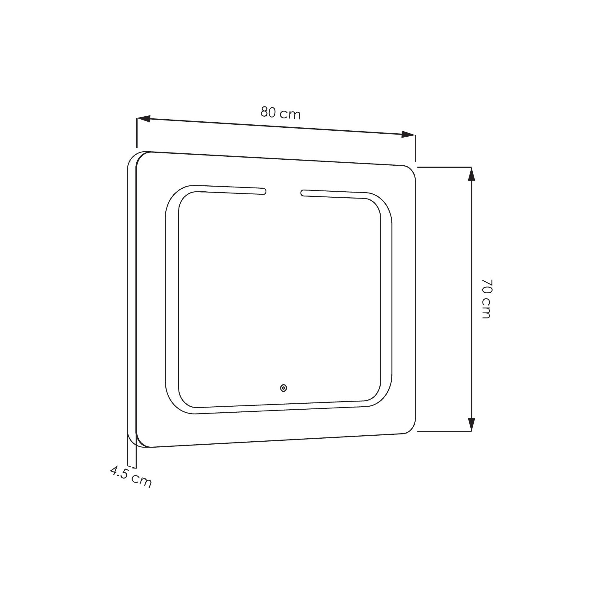  Miroir éclairant LED 80 cm