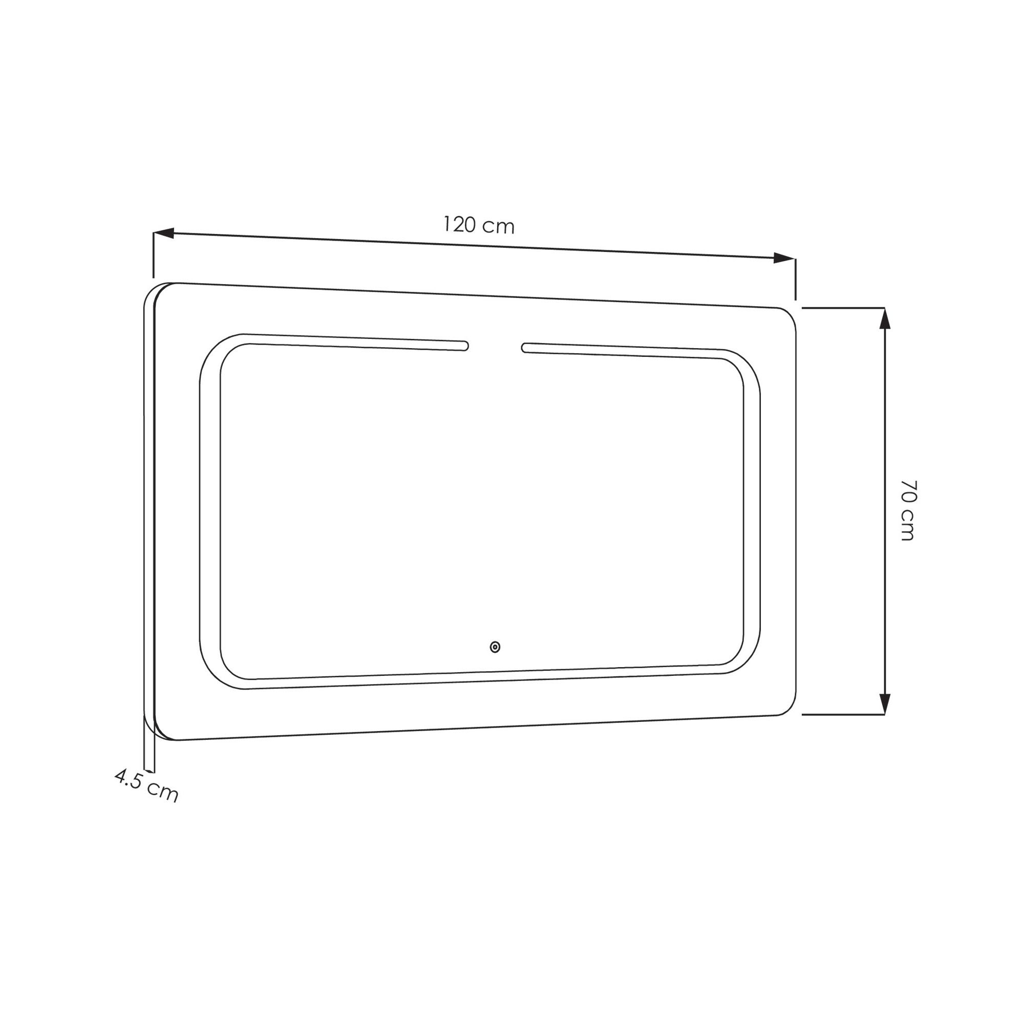  Illuminated mirror LED 120 cm