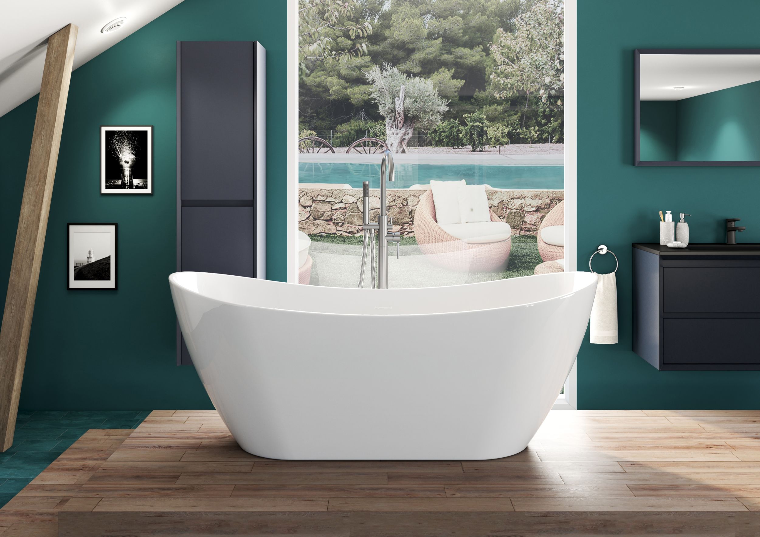  Baignoire autoportante
