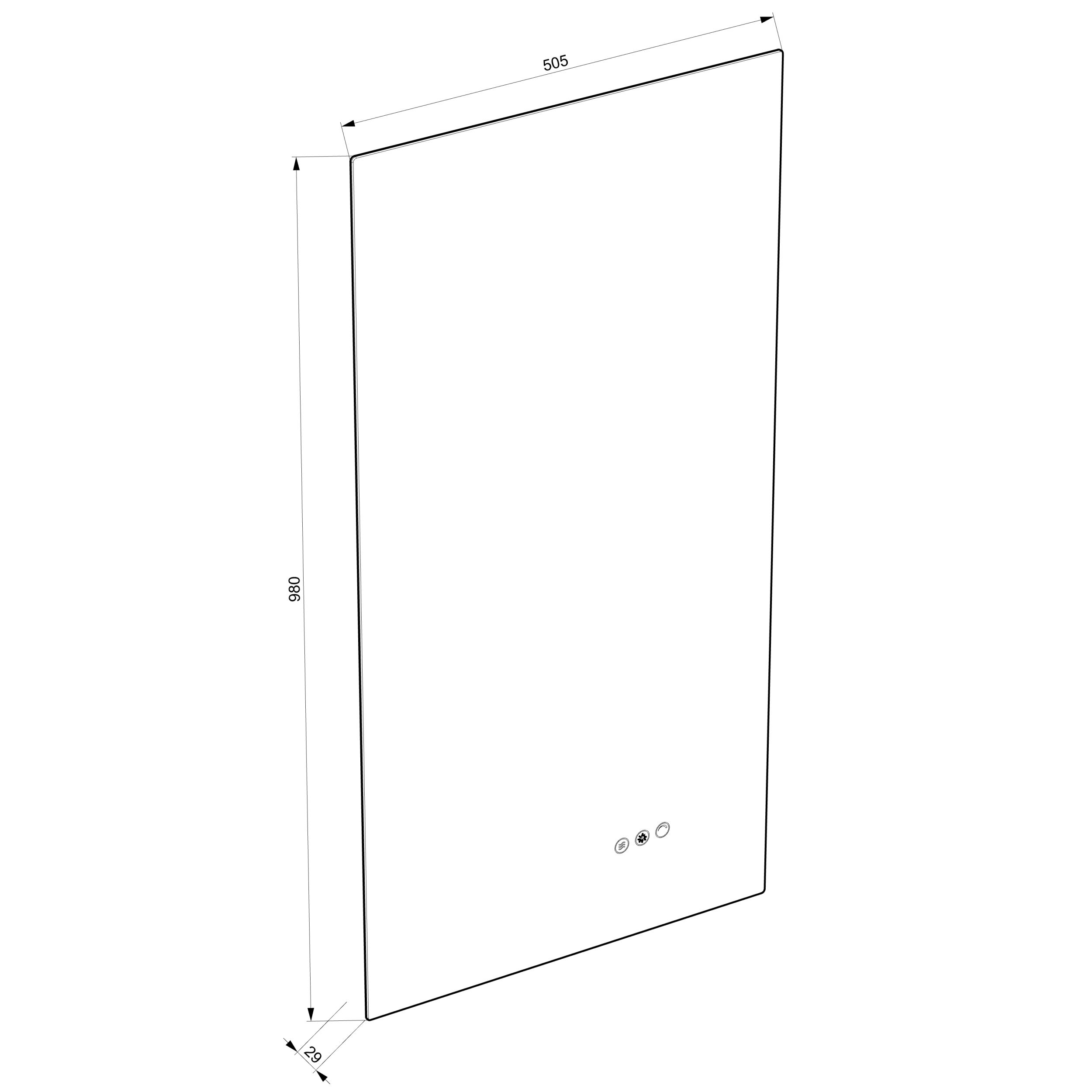  Miroir éclairant LED 45 cm toutes options