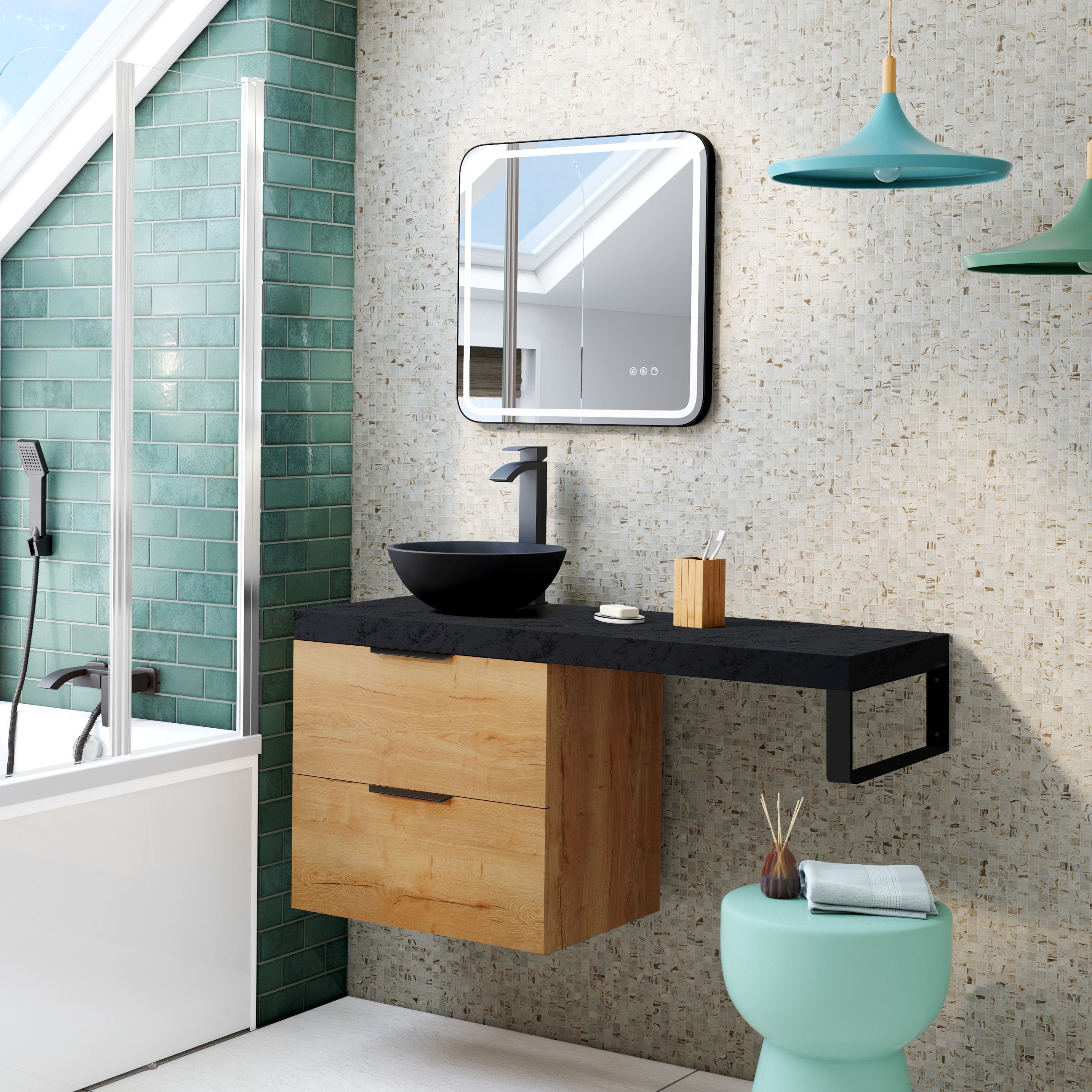  Miroir éclairant LED 60 cm