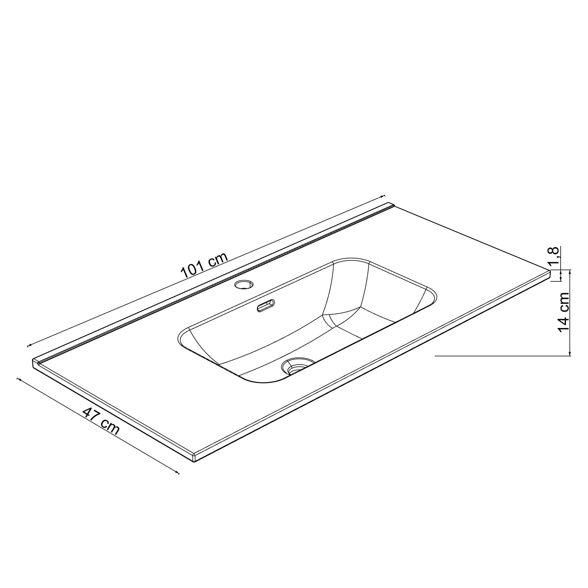  Washbasin 100 cm