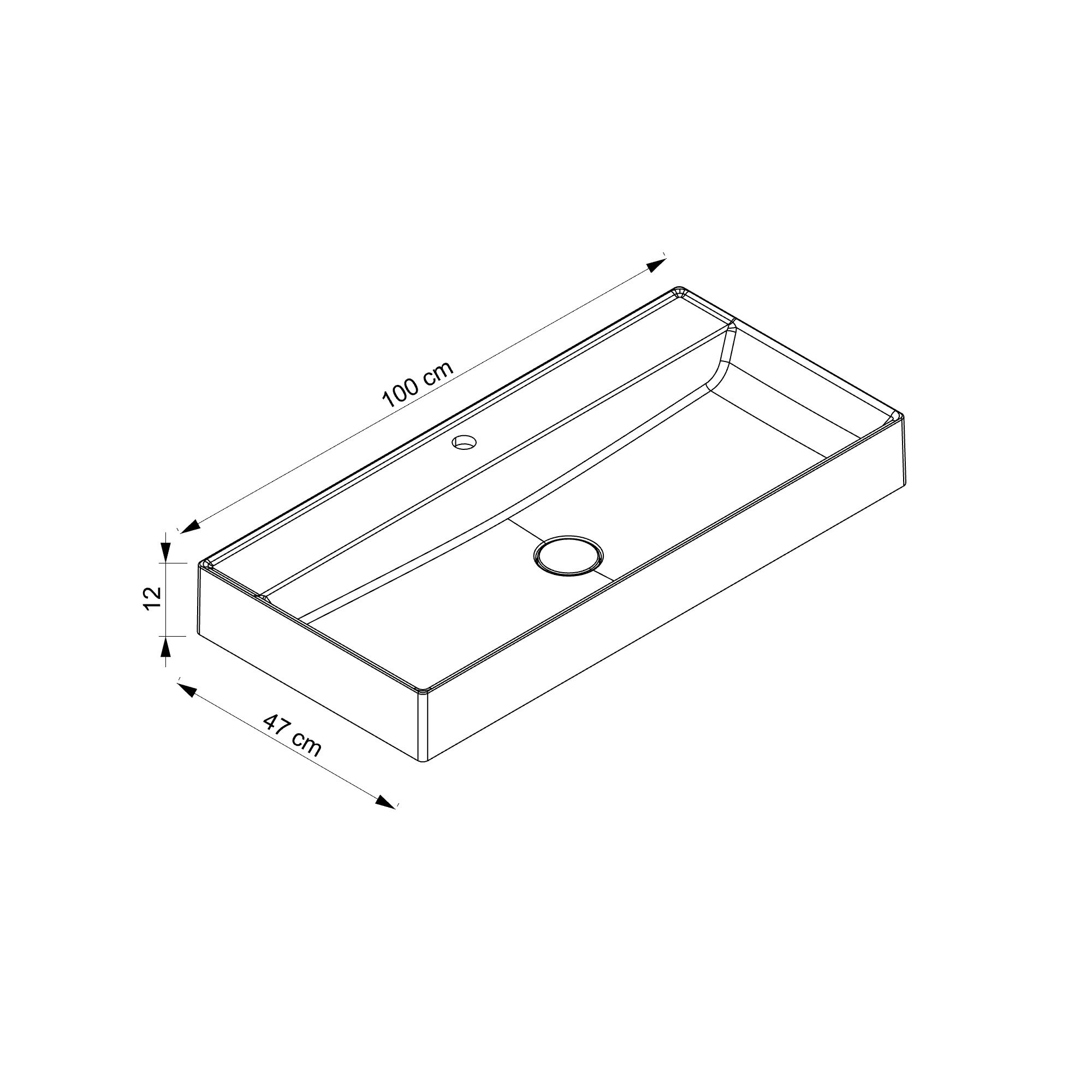  Wastafel 100 cm