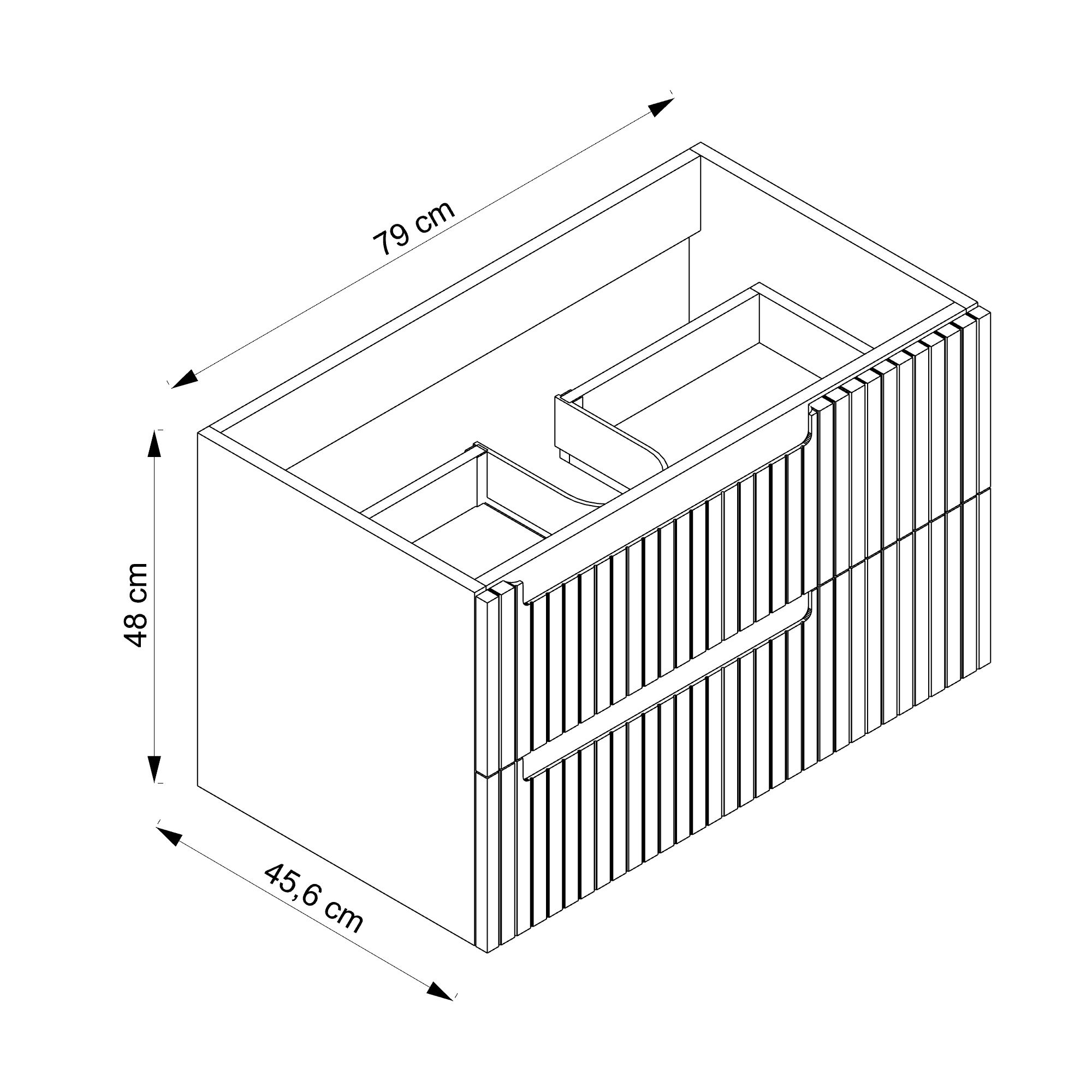  Meuble sous-vasque 80 cm