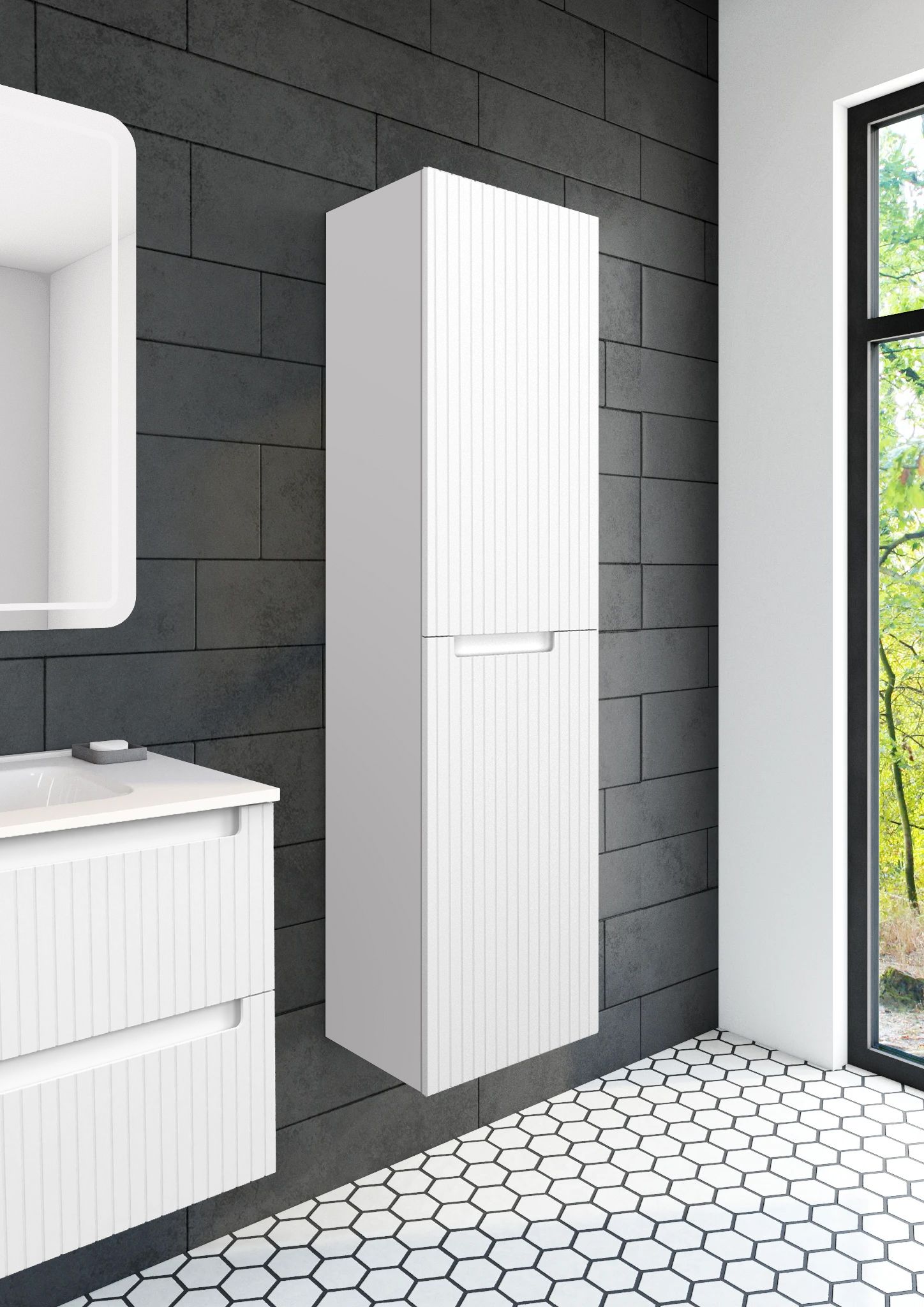  Colonne 40 cm 2 portes ouverture droite